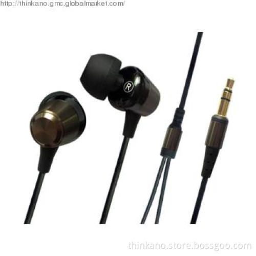 metallic earphone for iphone ipod in ear earphone